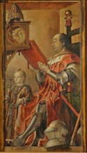 Portrait of Federico da Montefeltro with His Son Guidobaldo, 1476-1477. Creator: Berruguete, Pedro (1450-1503).