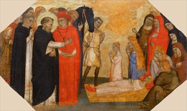 Miracle of Saint Dominic (Saint Dominic resurrects Napoleone Orsini), ca 1365. Creator: Anonymous.