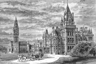 'Eaton Hall, Cheshire -The Principal Entrance and Front', 1886.  Creator: Unknown.