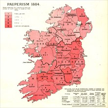 'The Graphic Statistical Maps of Ireland; Pauperism 1884', 1886.  Creator: Unknown.