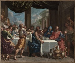 Les Noces de Cana. Esquisse pour le carton de la tapisserie tissée pour la tenture de la..., 1652. Creator: Charles Poerson.
