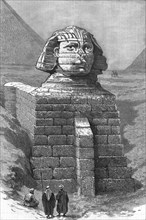 'The Great Sphinx as now cleared from the encumbering sand', 1886.  Creator: Unknown.