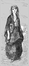 'Young Turkish girl returning from school; The Women of Turkey', 1854. Creator: Unknown.