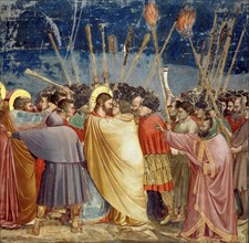 The Arrest of Christ (Kiss of Judas) (From the cycles of The Life of Christ), 1304-1306. Creator: Giotto di Bondone (1266-1377).