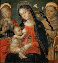 Madonna del Latte with Saints Mary Magdalene and Anthony of Padua, Late 15th cen. Creator: Lo Spagna, (Giovanni di Pietro) (1450-1528).