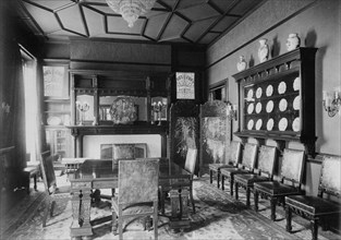 Dining hall in home of Senator Philander Knox, Washington, D.C., between 1890 and 1950. Creator: Frances Benjamin Johnston.
