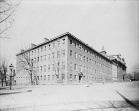 Exterior view of Georgetown Visitation Preparatory School, Washington DC, between 1890 and 1910(?). Creator: Frances Benjamin Johnston.
