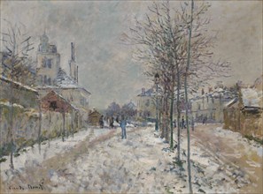 Le Boulevard de Pontoise à Argenteuil, neige (The Snow-Covered Boulevard de Pontoise in..., 1875. Creator: Monet, Claude (1840-1926).