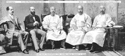 ''The Sikkim Negotiations--The Chinese Special Mission to India', 1890. Creator: Unknown.