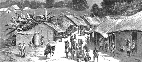 ''With the Chin-Lushai Expeditionary Force; The Bazaar at Demagiri', 1890. Creator: Unknown.