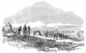 Scene in the French Camp, sketched the day after the Battle of the Alma, 1854. Creator: Unknown.