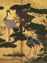 Birds and Flowers of the Four Seasons. Detail of  six-panel folding screen, End of 16th cen. Creator: Anonymous.