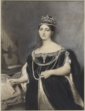 The opera singer Giuditta Pasta (1798-1865), as Anna Bolena in the opera by Gaetano Donizetti, 1832. Creator: Henriquel-Dupont, Louis Pierre (1797-1892).