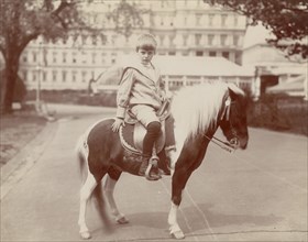 Archie Roosevelt on pony, "Algonquin", 1902. Creator: Frances Benjamin Johnston.