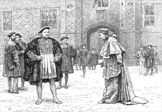 ''Cardinal Wolsey Surrendering Hampton Court Palace to King Henry VIII. 1528 ', 1890. Creator: Unknown.
