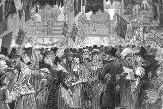 'Fancy Fair at the Athenaeum, Camden Road, in aid of the North West London Hospital', 1886.  Creator: Unknown.