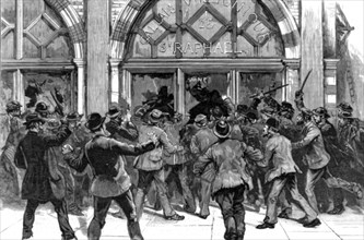'The Rioting in the West End of London, February 8th. Looting shops in Piccadilly', 1886.   Creator: Unknown.