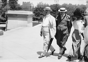 Frank Wheeler Mondell, Rep. from Wyoming, Right, with Senator Bacon, 1911. Creator: Harris & Ewing.
