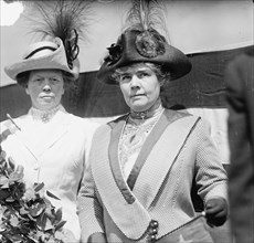 U.S.S. Texas - Mrs. O.B. Colquitt, Wife of Governor of Texas, with Mrs. B. T. Bonner, 1912. Creator: Harris & Ewing.