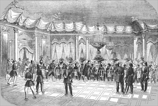'Banquet given by the Sultan to Prince Napoleon, in the Hall of the Palace of Beylerbey, 8th May 185 Creator: Unknown.