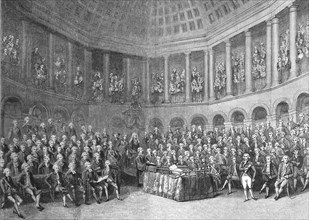 'Henry Grattan moving the Declaration of the Irish Rights in the Irish House of Commons, 19 April 17 Creator: Unknown.