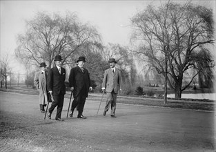 William Howard Taft Out For A Stroll with Archibald Butt...And Charles Dewey Hilles...1910 Creator: Harris & Ewing.