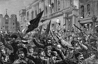 'The Rioting in the West End of London, February 8th, 1886 Creator: Unknown.