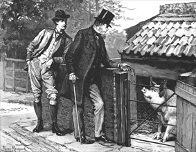 'Madame Leroux'; By Francis Eleanor Trollope; 'Those are goodish pigs' said Lord Grimstock, after a  Creator: Percy Macquoid.