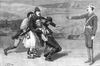 'Amateur Dramatics at the Opera Comique- Scene from 'Joan' the comic opera played for the benefit of Creator: Unknown.