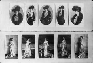Alice Roosevelt Longworth photographs presentation display, between c1890 and c1910. Creator: Frances Benjamin Johnston.