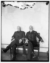 Admiral William Shepherd Benson, left, with member of British Royal Navy, between 1910 and 1920. Creator: Harris & Ewing.
