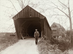 Covered Bridge, Trent's Mills, Buckingham County, Virginia, 1933. Creator: Frances Benjamin Johnston.