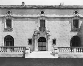 Pasadena, California, Mrs. Herbert Coppell home - view of doorway and entrance, 1917. Creator: Frances Benjamin Johnston.