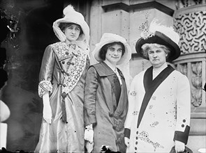Democratic National Convention - Mrs. Roger Sullivan of Illinois; Miss Virginia Sullivan..., 1912. Creator: Harris & Ewing.