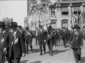 Parade On Pennsylvania Ave. West Virginia G.A.R. Unit, 1915. Creator: Harris & Ewing.