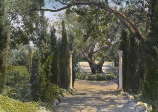 Arcady, George Owen Knapp house, Sycamore Canyon Road, Montecito, California, 1917. Creator: Frances Benjamin Johnston.