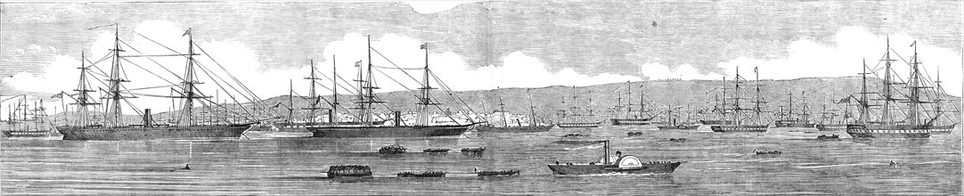 The Transport Fleet Embarking the Troops, at Varna, 1854. Creator: Unknown.