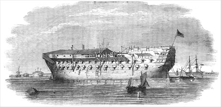 The Devonshire Prison-ship, at Sheerness, 1854. Creator: Unknown.
