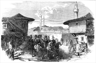 Principal Street in Varna - Arrival of the Staff, 1854. Creator: Unknown.