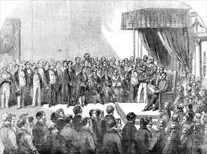 Opening of the First Cape Parliament, in the State-Room, Cape Town, 1854. Creator: Unknown.
