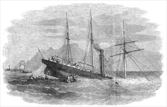 Wreck of "The Forerunner" African Mail-Steamer, at Point St. Lorenzo, 1854. Creator: Unknown.