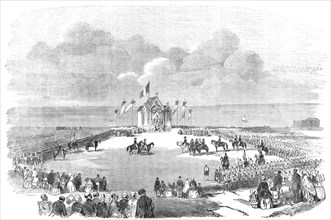 The Grand Military Mass, at the Camp at Honvault, near Boulogne, on Sunday last, 1854. Creator: Unknown.