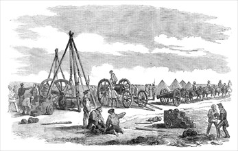 Siege of Sebastopol - Preparing a Train for the Trenches, 1854. Creator: Unknown.