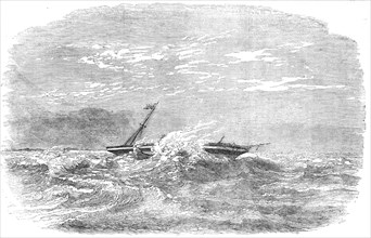 Wreck of "The Douro" steam-ship, on the Paracels, in the China Sea, 1854. Creator: Unknown.