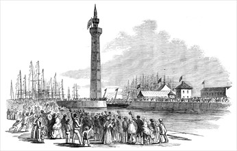 The Fairy Steamer entering Grimsby Dock, 1854. Creator: Unknown.