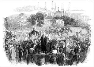 Procession of the Sultan at the Festival of the Bairam, Constantinople, 1854. Creator: Unknown.
