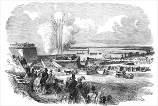 Siege Operations at Chatham - Springing a Mine, 1854. Creator: Unknown.