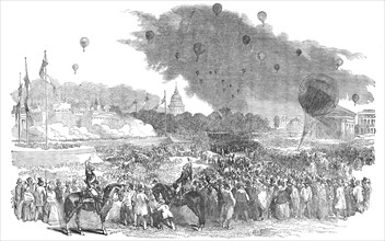 The Fete at Paris - Representation of the Siege of Silistria, in the Champ de Mars..., 1854. Creator: Unknown.