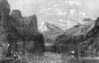 The Bay of Uri, Lake of Lucerne - painted by W.C. Smith - from the Exhibition of the..., 1854. Creator: Edmund Evans.