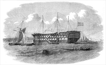 Hospital Ship near the Seraglio, at Constantinople, 1854. Creator: Unknown.